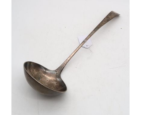 A George III Scottish silver soup ladle, by William Marshall, Edinburgh 1802, in the Old English pattern, 201gms, 36cm&nbsp; 