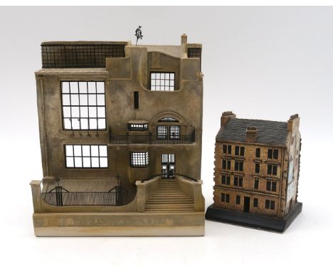 A Timothy Richards model of the Glasgow School of Art,&nbsp; North Front, signed and dated Dec '91, together with a model of 