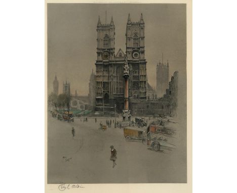 CECIL ALDIN&nbsp;Westminster Abbey, signed, print in colours, 43 x 32cm Condition Report:Available upon request