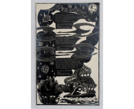 AFTER ALASDAIR GRAY (SCOTTISH 1934-2019) TO VERONICA Print multiple, 50 x 30cm Condition Report:Available upon request