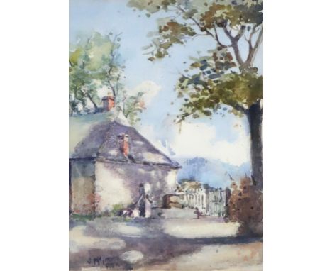 JAMES MCINTOSH PATRICK RSA ROI ARE LLD (SCOTTISH 1907-1998) THE COTTAGE GATE (1924) Watercolour, signed lower left, dated 24,