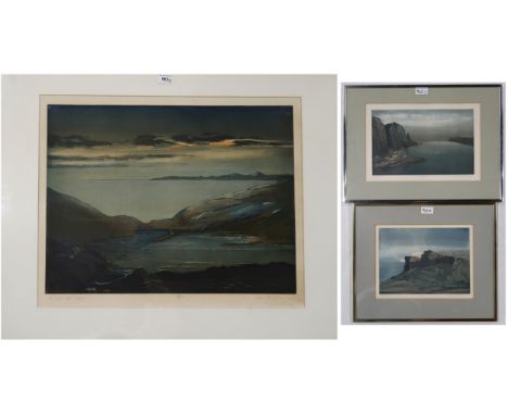 TOM MACKENZIE (SCOTTISH 1947-2018) UIST FROM SKYE Print multiple, signed lower right, numbered 7/25, 50 x 63cm Together with 
