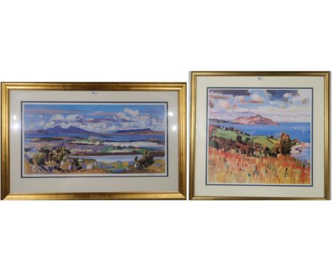 JOHN CUNNINGHAM (SCOTTISH 1926-1998) PORTUIRK, ARDNAMURCHAN Print multiple, signed lower right, numbered 282/475, 41 x 84cm C