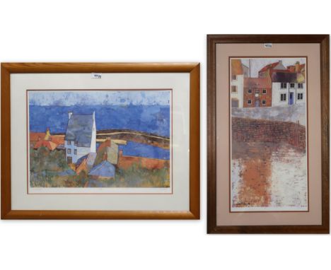 JOSEPH MCAVOY (SCOTTISH CONTEMPORARY) CELLARDYKE Print multiple, signed lower right, numbered 307/850, 40 x 57cm Together wit