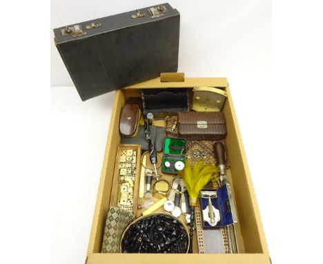 'VeeDee' mechanical massager, dominoes, cribbage board on claw feet, quantity of wristwatches including Rotary, Technos and T