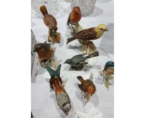 Nine various Goebel, Beswick and other model birds 