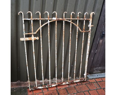 Old white metal gate 
