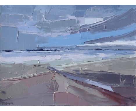 Margaret Guyer (British, 20th century), Jersey Seascape, oil canvas, signed lower left "M. Guyer", framed, 12 x 16in. (30.5 x