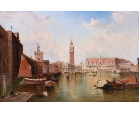 Alfred Pollentine (British, 1836-1890), The Ducal Palace, Venice; The Grande Canal, Venice, a pair, oil on canvas, signed and