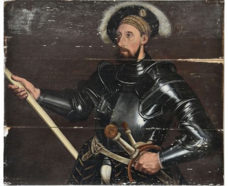 After Hans Holbein the Younger (German, 1497-1543), Portrait of Sir Nicholas Carew KG (c.1496-1539), oil on a cradled joined 
