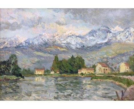 Maxime Camille Louis Maufra (French, 1861-1918), "Chaines des Alles - Grenoble", oil on canvas, signed and dated 1901 lower r