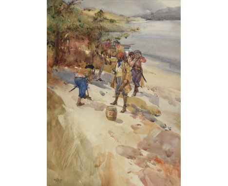 Sir William Russell Flint, R.A., P.R.W.S., R.S.W. (Scottish, 1860-1969), The Pirates of Penzance, watercolour, signed and dat