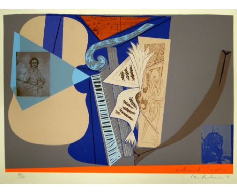 CERI RICHARDS limited edition (47/60) lithograph - part of 'Beethoven Suite with Variations' entitled 'Violon D'Ingres', sign