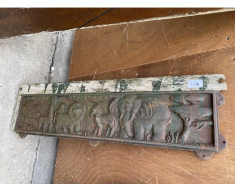 A VINTAGE CAST IRON CHILDS BENCH BACK 