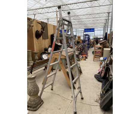 A BELDRAY THREE WAY FOLDING LADDER 