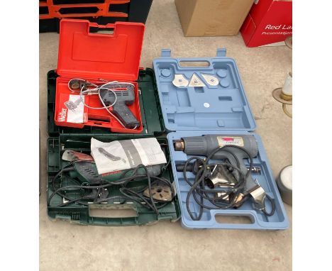 A SOLDERING IRON, PAINT STRIPPER AND A BOSCH SANDER 