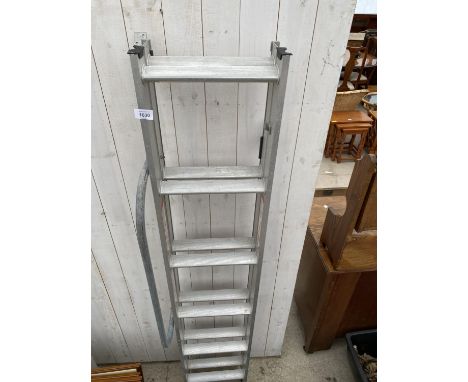 A TWELVE RUNG EXTENDABLE LOFT LADDER 