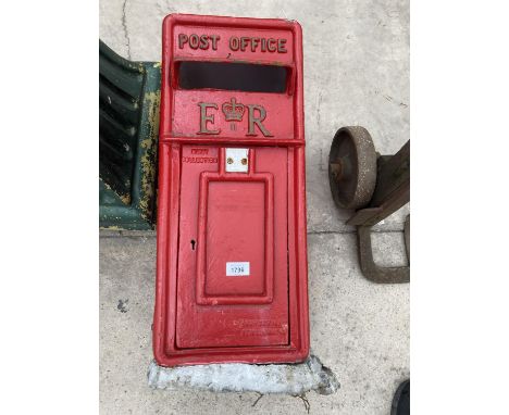 A VINTAGE RED POST BOX 