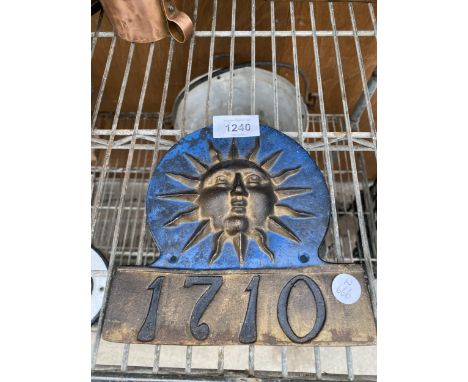 A VINTAGE SUN INSURANCE FIRE SIGN MARK 