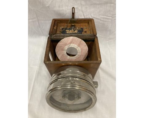 A VINTAGE OAK CASED TOULET IMPERATOR PIGEON TIMING CLOCK NO. 226253 CERTIFICATE NO. 45978 FROM THE AUTOMATIC TIMING CLOCK CO.