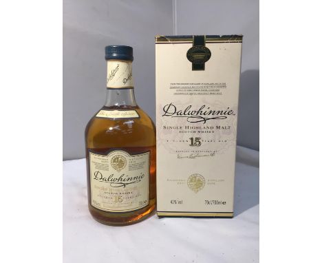 A BOXED DALWHINNIE SINGLE HIGHLAND MALT SCOTCH WHISKY AGED 15 YEARS 70CL 43% VOL. PROCEEDS TO GO TO EAST CHESHIRE HOSPICE 