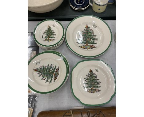 A QUANTITY OF SPODE 'CHRISTMAS TREE' PLATES 