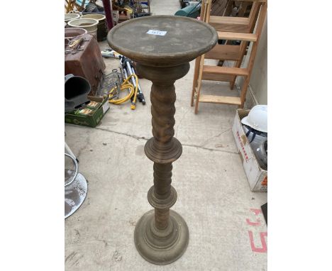 A TURNED TREEN PLANT STAND 