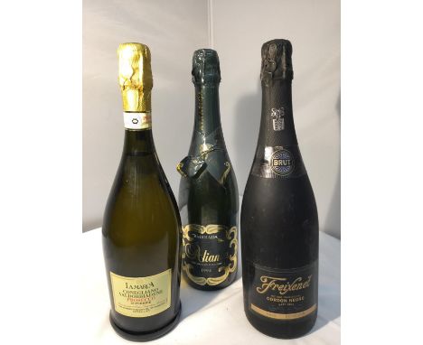 A TRIO OF SPARKLING WINES TO INCLUDE A BOTTLE OF BAIRRADA ALIANCA 1994 PRODUCED IN PORTUGAL 75 CL 12% VOL - A SPANISH FREIXEN