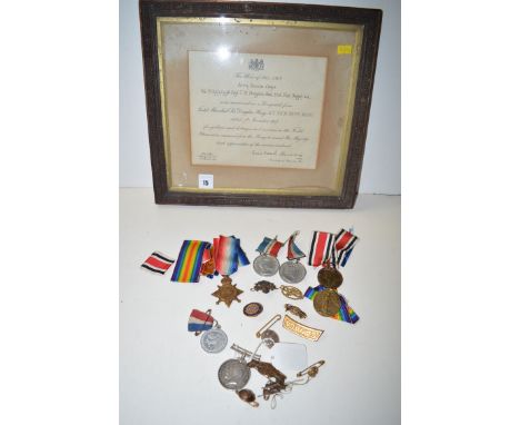 Three WWI General Service Medals awarded to M2-052596 Sgt. T.H. Douglass, Army Service Corps, to include: War Medal, 1914-15 