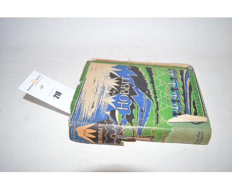 J.R.R. Tolkien: The Hobbit - There and Back Again; illustrated by the Author; first edition, second impression, used conditio