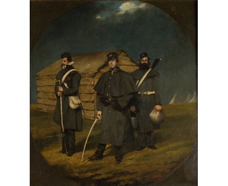 *DUNCAN MACGREGOR (ACTIVE 1856) LIEUTENANT D.A. MACGREGOR WITH REID AT SEBASTAPOL signed with monogram and dated l.r.: DM/185