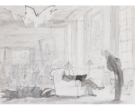 *PONT (GRAHAM LAIDLER) (1908-1940) I'M PERFECTLY AWARE OF THAT, MY GOOD MAN... signed l.l.: Pont grey wash over pen and ink 2