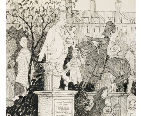 *PONT (GRAHAM LAIDLER) (1908-1940) THE BRITISH CHARACTER - PASSION FOR NOT FORGETTING THE GREAT signed u.l.: Pont pen and ink