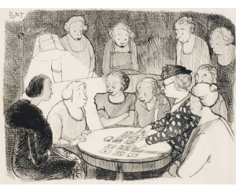 *PONT (GRAHAM LAIDLER) (1908-1940) THE BRITISH CHARACTER - A KEEN CURIOSITY ABOUT THE FUTURE signed u.l.: Pont pen and ink 20