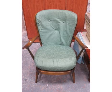 ERCOL LOW SEATED ARMCHAIR 