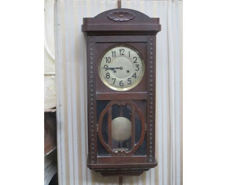 OAK CASED WALL CLOCK 