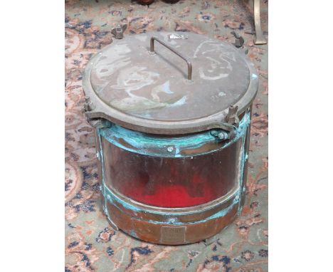 VINTAGE COPPER SHIPS' LIGHT