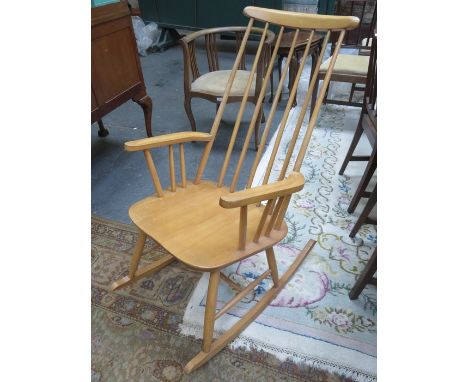 ERCOL STYLE STICK BACK ROCKING CHAIR