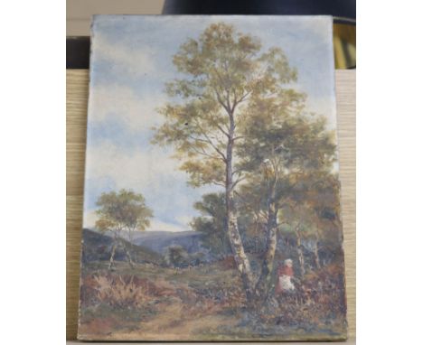 K. Watling, oil on canvas, Blythburn Common, signed, 16 x 12in., unframed