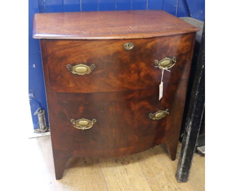 A mahogany commode W.66cm