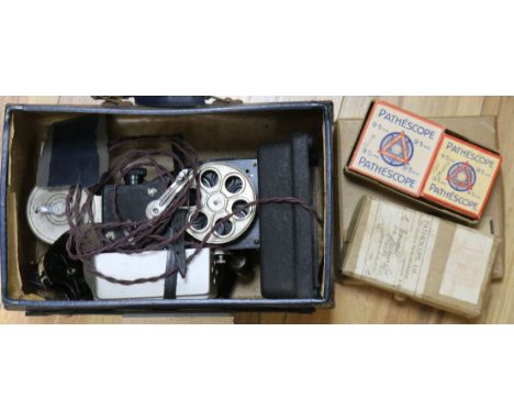 A Pathescope projector and six reels