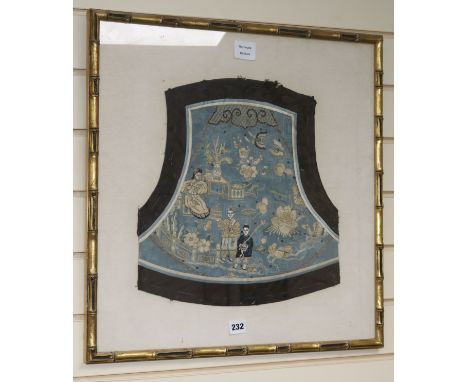 A Chinese silkwork panel