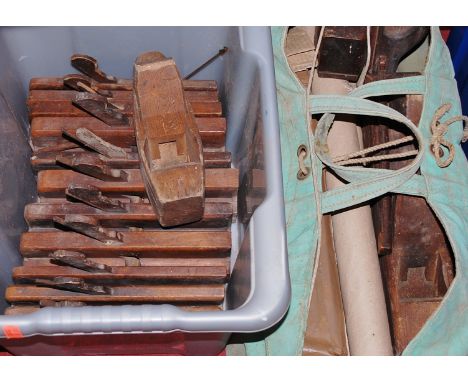 A collection of tools to include; moulding planes, block plane etc 