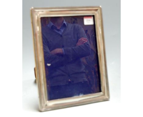 A modern silver easel photograph frame