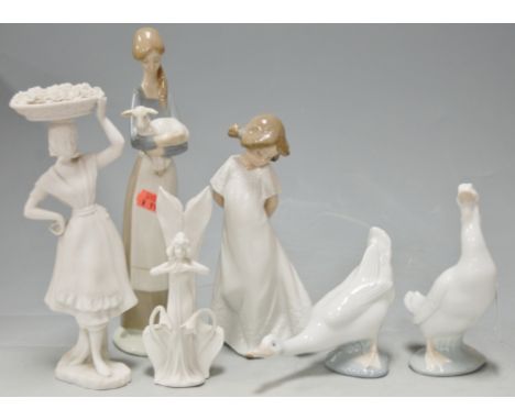 Assorted Lladro and Nao porcelain figures etc (6)