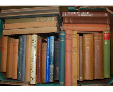 A box of assorted volumes, being of hunting and shooting interest 