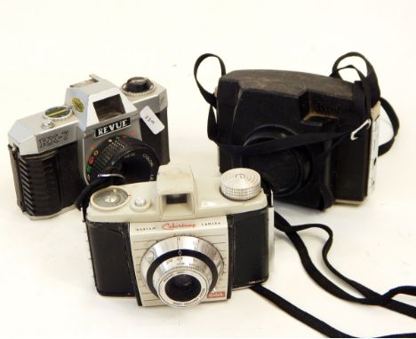 Quantity of cameras including a Kodak Bantam Colorsnap camera, a Slomexa box camera and various others 