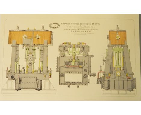 Reprints of technical drawings including the express passenger engine of the Great Northern Railway designed by Mr Patrick St