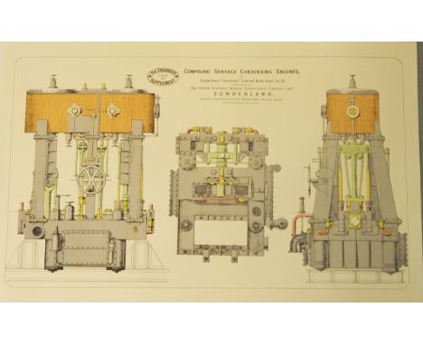 Reprints of technical drawings including the express passenger engine of the Great Northern Railway designed by Mr Patrick St