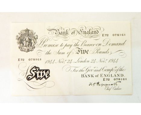 Bank of England £5 note (24 November 1944 London) signed by K A Peppiatt, ef